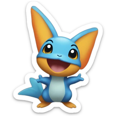 Mudkip smiling sticker