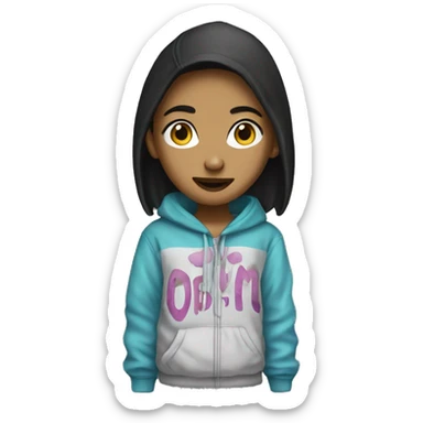 an opium clothing style teenager sticker