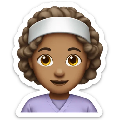 Brown nurse in light purple scrubs sticker
