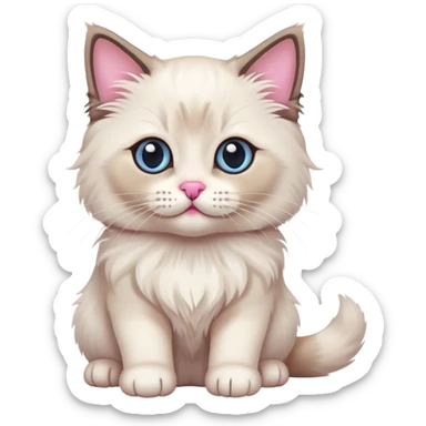 Ragdoll Sealpoint Kitten pink nose sticker