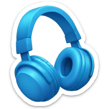 Blue headphones sticker