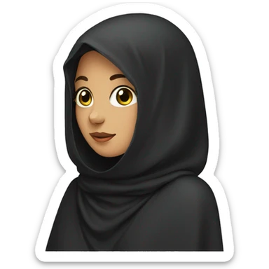 A girl wearing burka sticker