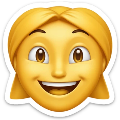 Emoji with a face of pleasure sticker