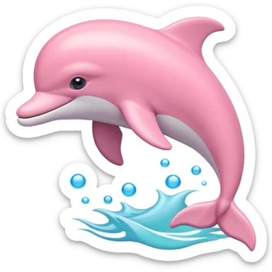 Pastel-pink-colors-dolphin sticker
