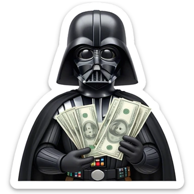 Darth Vader with money sticker