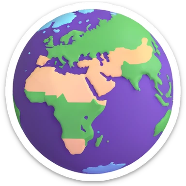 Earth from space, blue and green  sticker