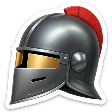 knight helmet black sticker