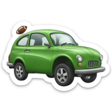 A car plays football sticker