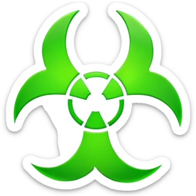 stalker radioactive symbol sticker