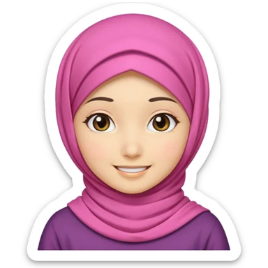 Muslim girl kawaii sticker