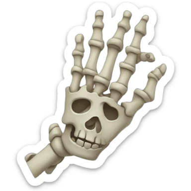 skeleton shaka ("hang loose") sticker