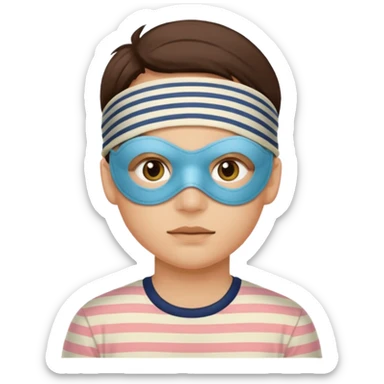 A theif robber emoji,Stripped shirt.eye mask. sticker