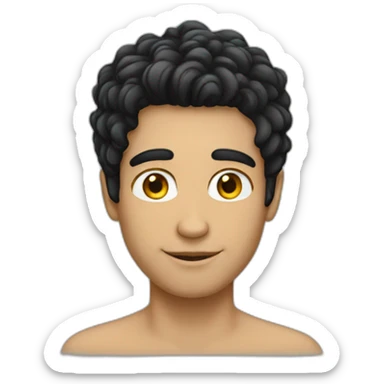 brazilian-white-guy-black-hair sticker