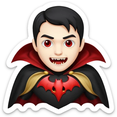 Create an emoji of  a scaryVampire full bodied sticker