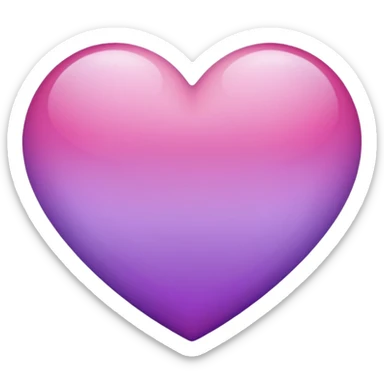 Pink and purple ombré heart sticker