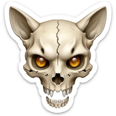 The real skull of a bobcat sticker