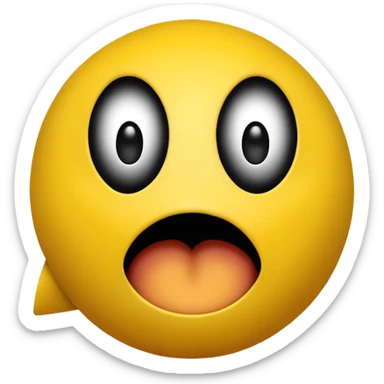 Pac-Man which just has two black dots as the eyes and a wide open mouth which is just pitch black sticker