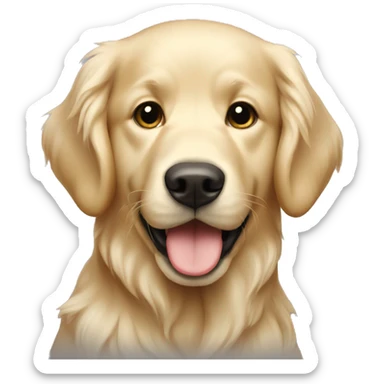 Golden Retriever cream sticker