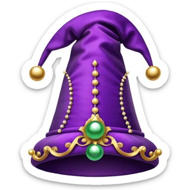 purple jester hat sticker