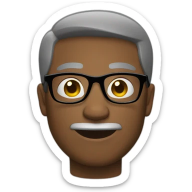 man with specs sticker