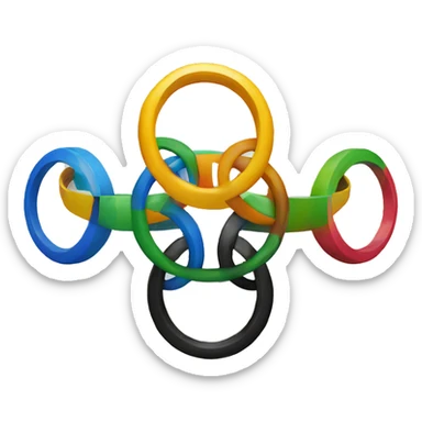 Olympics rings with nike logo sticker