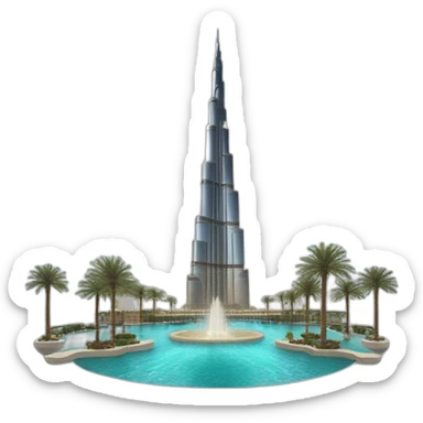 Dubai-Fountain-burj sticker