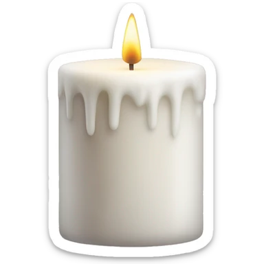 White candle  sticker