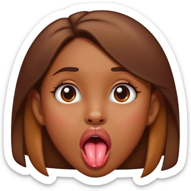 Girl sticking out tongue sticker