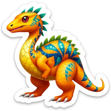  exotic tropical Fakémon-Pokémon-Vernid-creature sticker