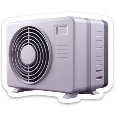 modern, metallic air conditioner, no text sticker
