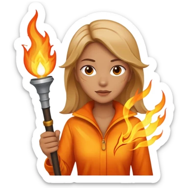 womanThe torchbearer sticker