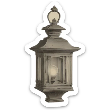 lanterne carree 18eme siecle sticker