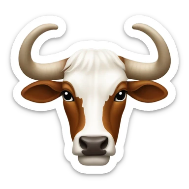 Longhorn upside down  sticker