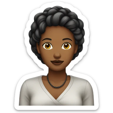 Femme noire tréssée sticker