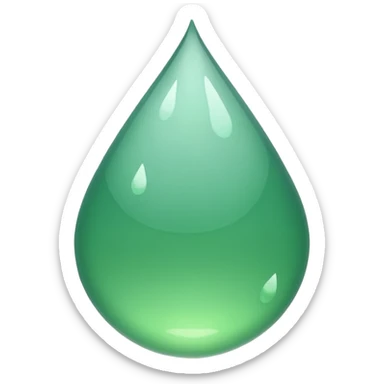 Gota de agua de color verde sólido sticker