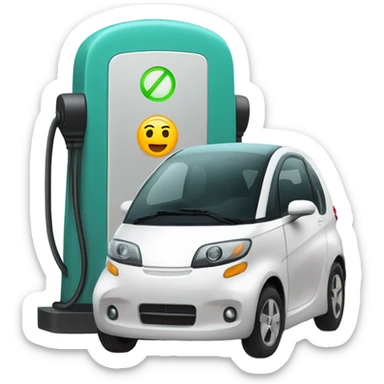 voiture électrique en charge sticker