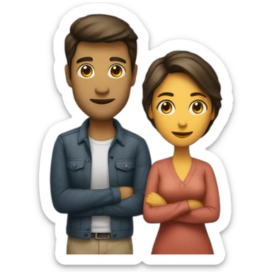 Femme debout sur un homme debout sticker