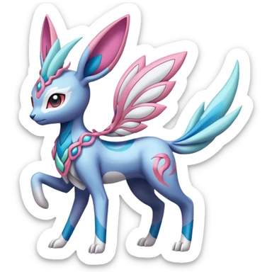 Meloetta-Sylveon-Dialga-Suicune-Palkia-fusion sticker