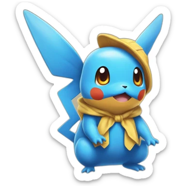 pikachu mudkip sticker