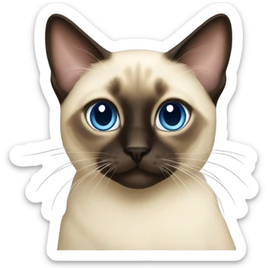Siamese cat long hair cute sticker
