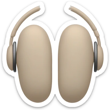 Beige coloured AirPod max headphones no human  sticker