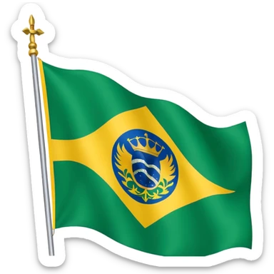 Crie um emoji da bandeira do Imperio do brasil realista estilo a que já existe no WhatsApp do brasil sticker