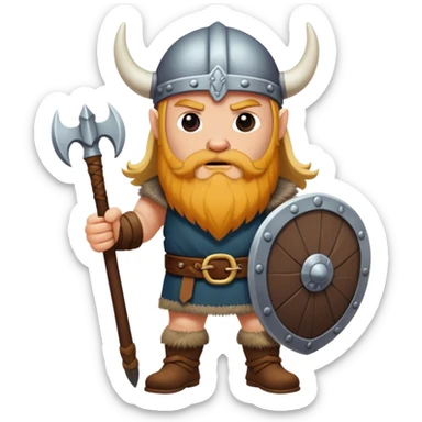 Viking  without beard in full height  sticker