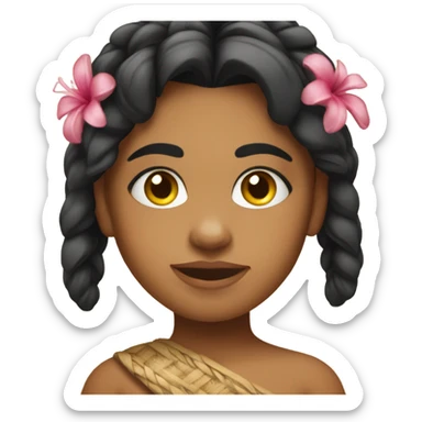polynesian girl sticker