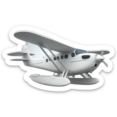 seaplane amphibian White color sticker