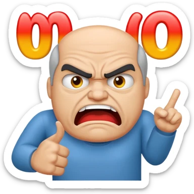 Big text "mopo" above and an angry man sticker