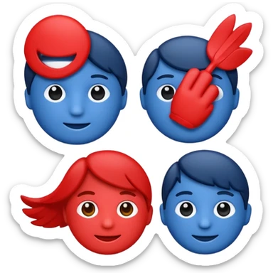 Minimal premium emoji for Sovchi matchmaking app. 
Clean flat 2D vector, not cartoon. 
Deep blue (#0F2B46) and soft red (#C43D3D). 
Trustworthy, family-oriented. 
Transparent background. sticker