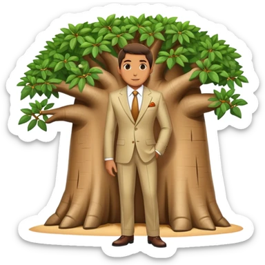 Baobab tree rich millionare sticker