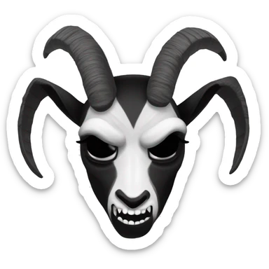 Blak goat corpse paint sticker