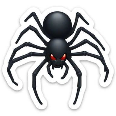 Black widow spider sticker